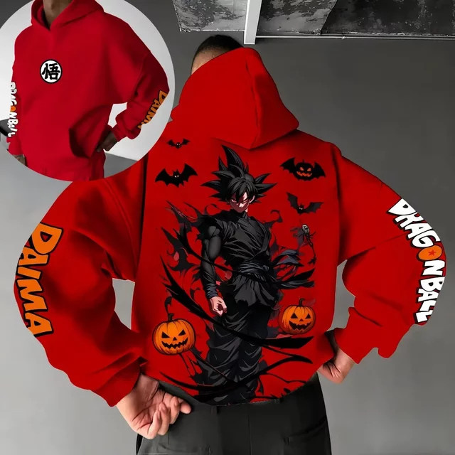 Bandai Dragon Ball Charakter-Hoodie, Plüsch / Textil, Rot - Bild 1