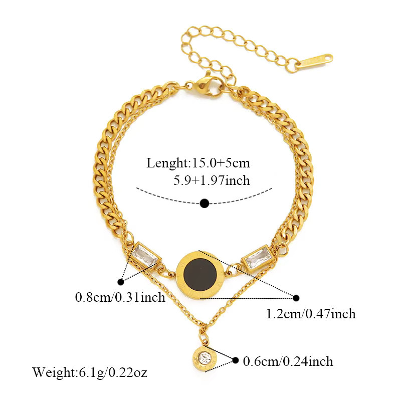EILIECK Armband Edelstahl, Gold, Damen - Bild 2
