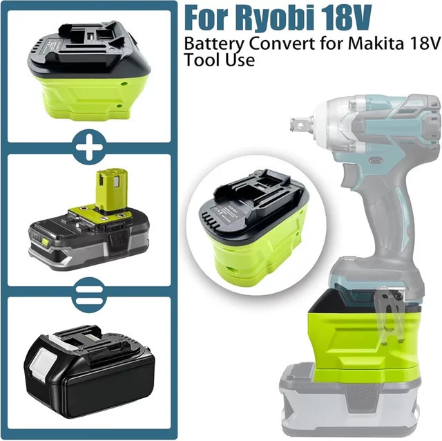 Akku-Adapter für Ryobi ONE+ 18V Li-Ionen-Akkus auf Makita 18V Li-Ionen-Elektrowerkzeuge Konverter für P107 und P108 - Bild 1