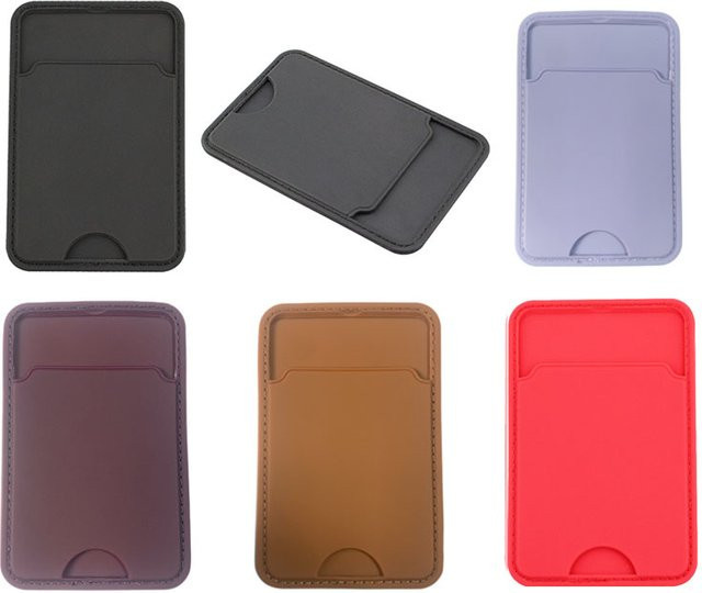 Selbstklebende Handy-Brieftaschenhülle aus Kunststoff für Ausweise und Kreditkarten, Multicolour, eTya - Bild 1