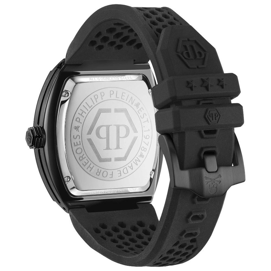 Philipp Plein Herrenuhr The Hexagon Phantom, Quarz, Edelstahl, 44 mm, Schwarz - Bild 3