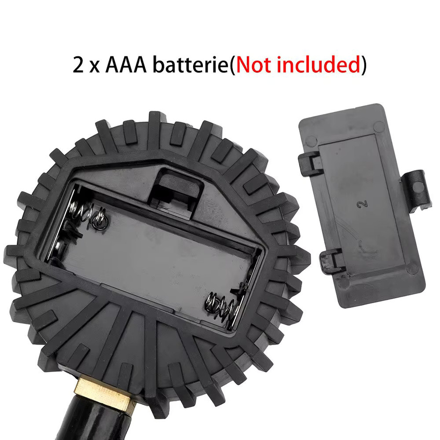LEEPEE Digitales Reifenluftdruck-Manometer mit LCD-Display und LED-Hintergrundbeleuchtung für Auto, Motorrad und Fahrrad, Farbe: Schwarz - Bild 5