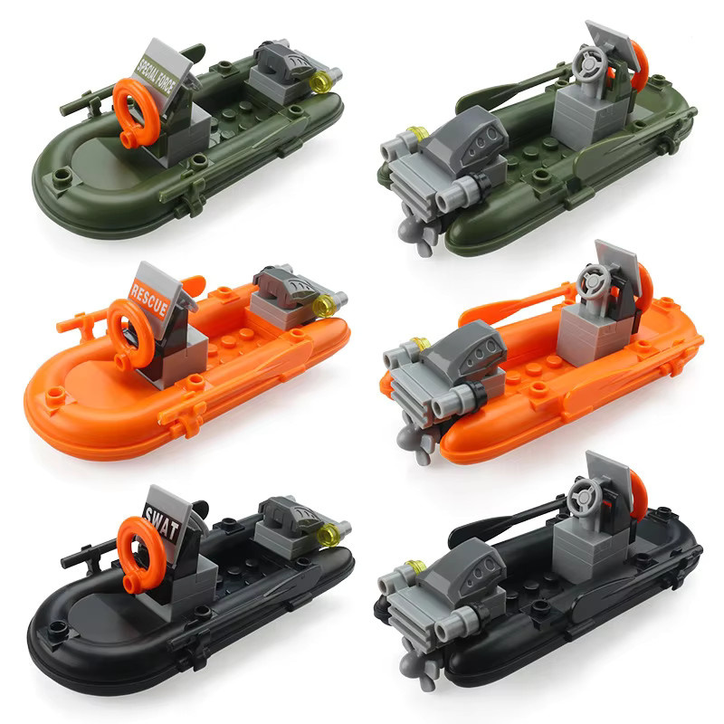 Mitty Kinder-Militärserie Gummiboot Schnellboot, Montagemodell, Lernspielzeug - Bild 2