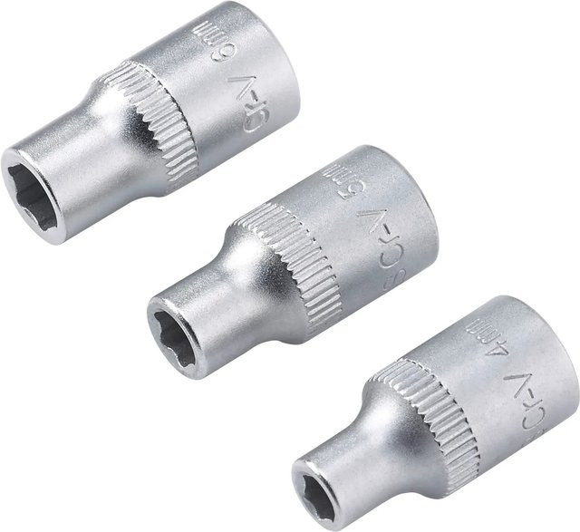 LUX-TOOLS Steckschlüssel Satz 3-teilig 5-7 mm aus Chrome Vanadium in Silber - Bild 1