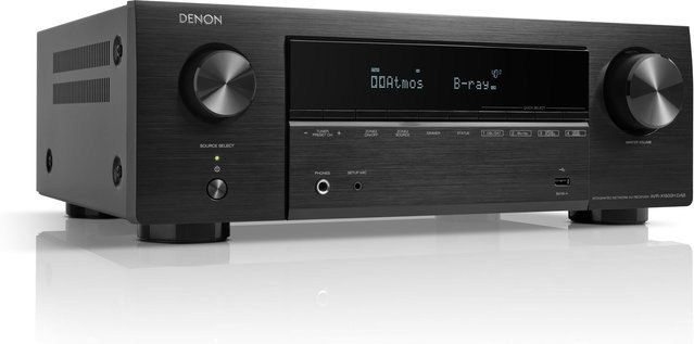 Denon AV-Receiver AVR-X1800H DAB in Schwarz mit 5.1.2 Kanälen, Wi-Fi, Bluetooth und HDMI - Bild 1