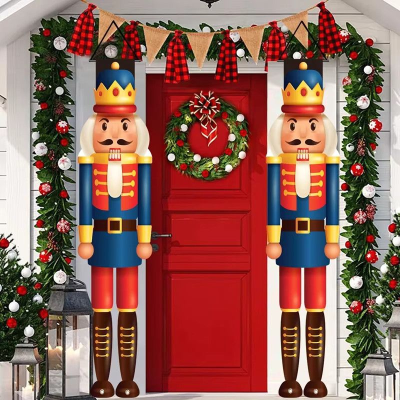 VIKAMA Weihnachts Nussknacker Soldat als hängende Türdekoration in Multicolor - Bild 2