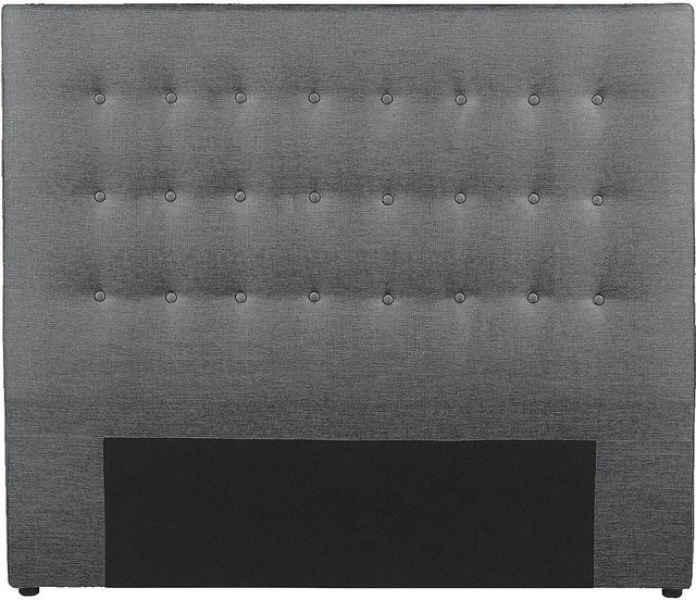 Vente-unique Bettkopfteil Francesco Polsterteil aus Stoff in Grau mit Breite: 184,5 cm - Bild 1