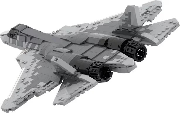 Gobricks Su 57 Felon Kampfjet, Bausteine Modell, Bausatz - Bild 1