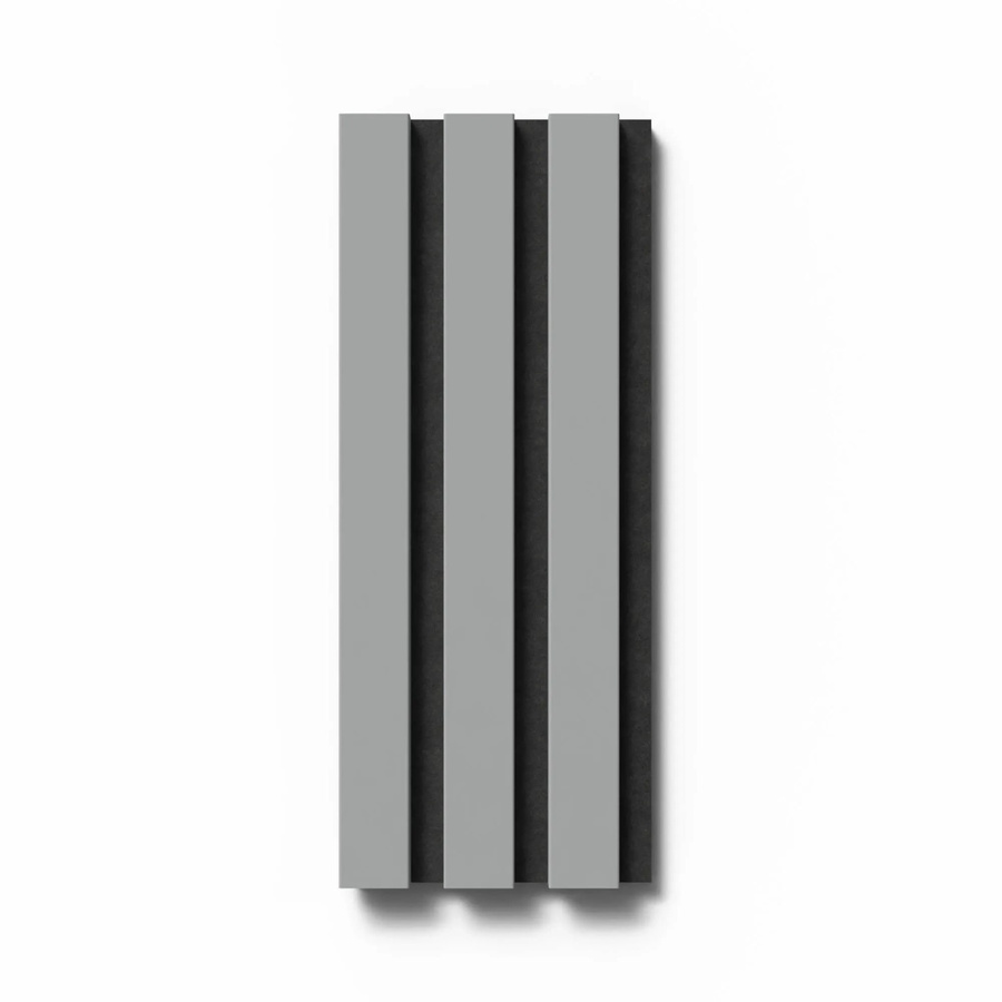 Denpanels Akustikpaneel in Arctic Grey mit Streifenoptik und schwarzem Filz, B: 29,5 cm, H: 15 cm - Bild 2