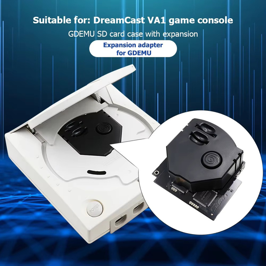 ALLOYSEED GDEMU Remote Secure Digital Card Mount-Kit für DreamCast VA1 Konsole in Schwarz - Bild 3