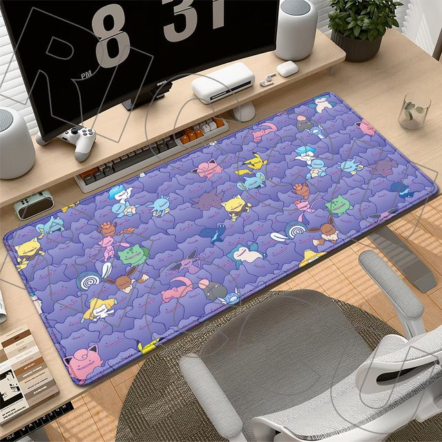 Potdemiel XXL Mauspad Ditto-Serie in Purple mit HD-Druck und genähten Kanten - Bild 1