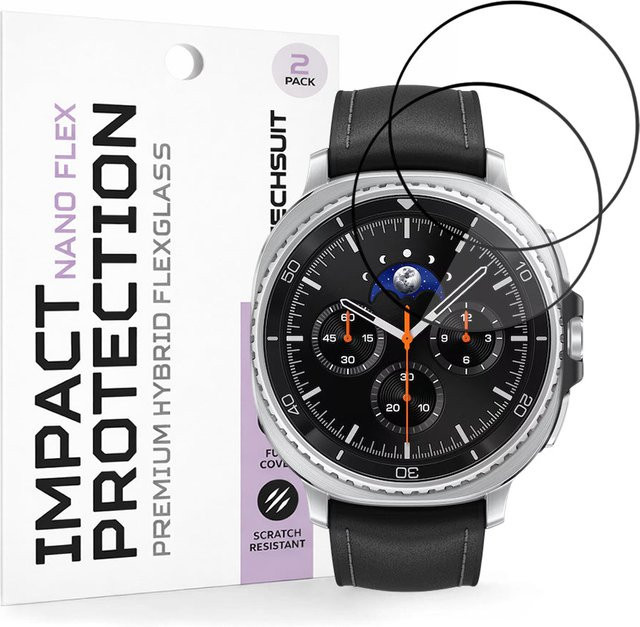 Techsuit Schutzfolie Nano Flex für Samsung Galaxy Watch8 Classic, Kunststoff, Schwarz - Bild 1