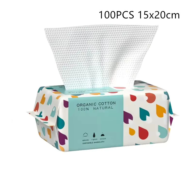 Einweg-Waschlappen für Gesicht und Körper, 100 Stück, weiß, Unisex - Bild 2