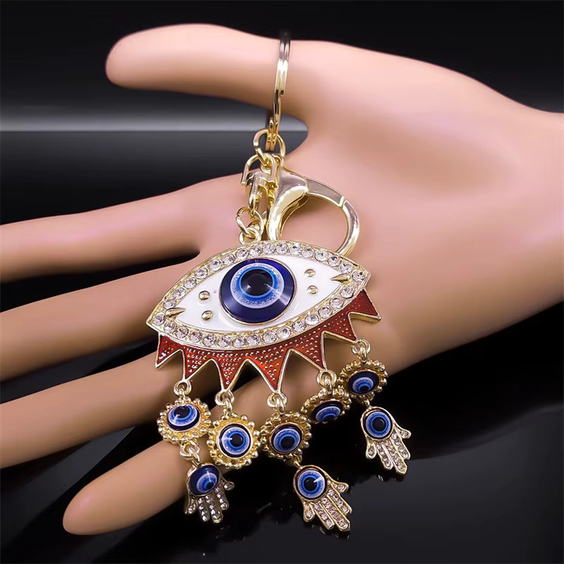 AFAWA Hamsa-Hand-Anhänger, Metall, Gold, Unisex - Bild 3