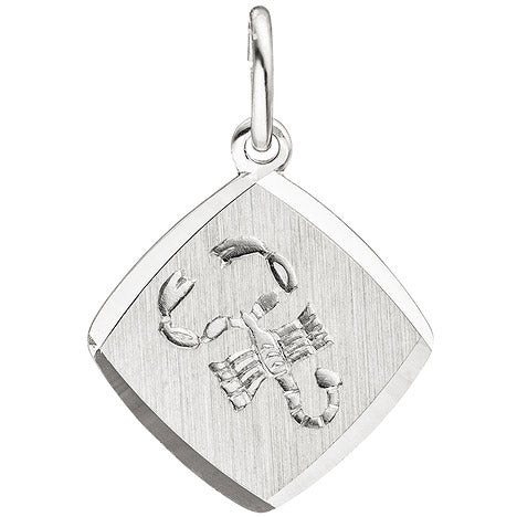 Colfem Anhänger Sternzeichen Skorpion, 925 Sterling Silber, matt, Unisex - Bild 1