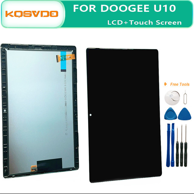 Doogee U9 U10 Tablet Ersatz LCD Touchscreen Display mit Rahmen in Schwarz - Bild 1