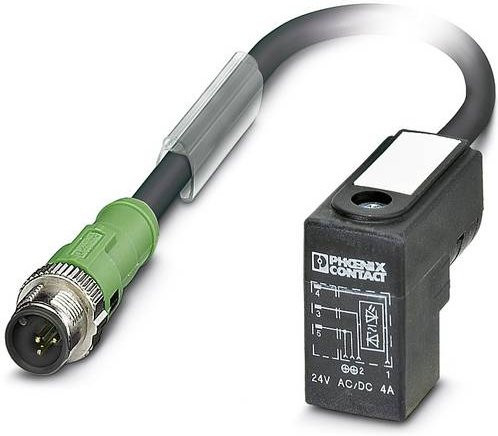 Phoenix Contact SAC-3P-M12MS/0,3-PUR/B-1L-Z Kabel in Schwarz - Bild 1