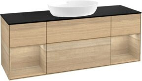 V&B Waschtischunterschrank Finion Wandbeleuchtung in Eiche Oak, Breite: 160 cm, Tiefe: 50,1 cm, Höhe: 50,1 cm - Bild 1