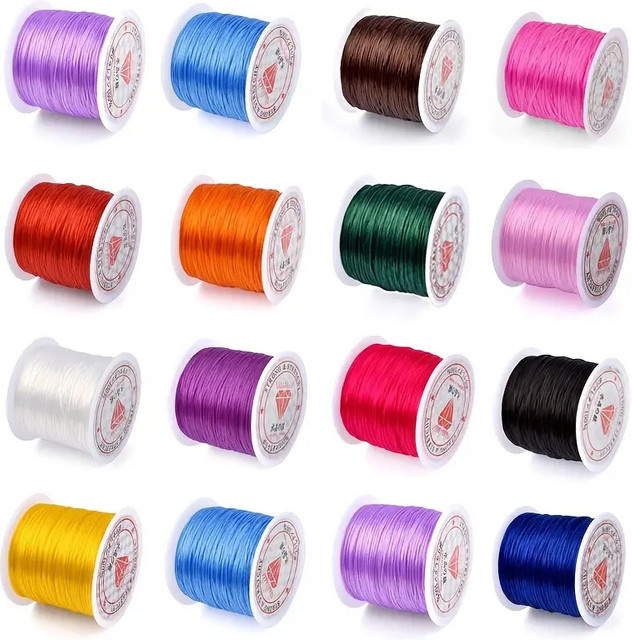 JHNBY Elastischer Faden, 0,8 mm, 50 Meter, flach - Bild 1