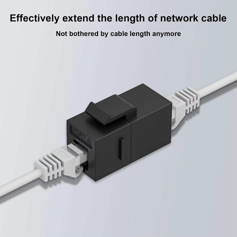 Natalink 10er Set Keystone Jack RJ45 Inline Koppler Schwarz für Cat7, CAT6A, CAT6 und CAT5E Buchse auf Buchse - Bild 4