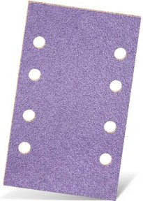 Menzer Klett-Schleifblätter für Exzenterschleifer, Körnung K180, 8-Loch, B: 13,3 cm x B: 8,0 cm, VE 50 Stück - Bild 1