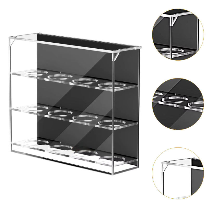 Tooyful Golfball-Vitrine als Wandregal für 12 Bälle, Schwarz und Transparent - Bild 4