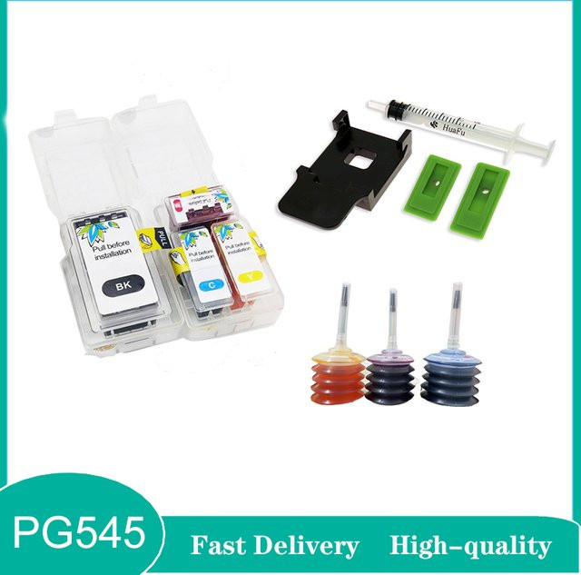Vilaxh DIY Smart Tintenpatronen-Nachfüllset PG 545 CL 546 für Canon Pixma IP2850 MX495 MG2950 MG2550 MG2450, Mehrfarbig - Bild 1