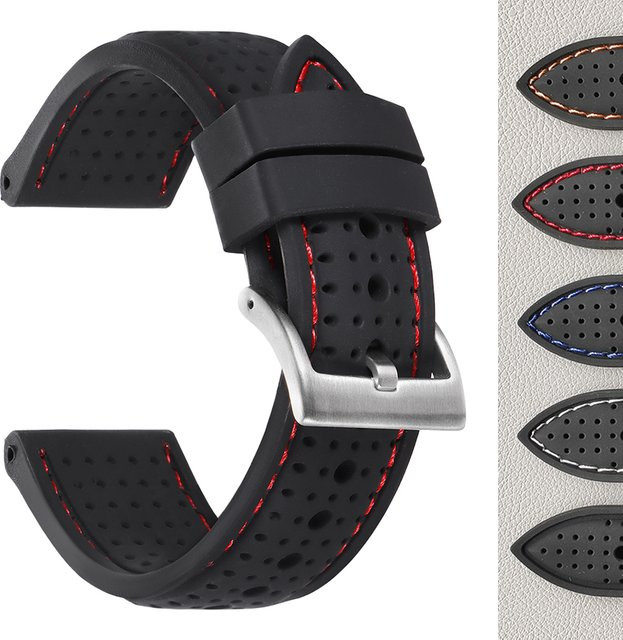 HQstrap Uhrenarmband Silikon, Schwarz, Herren und Damen - Bild 1