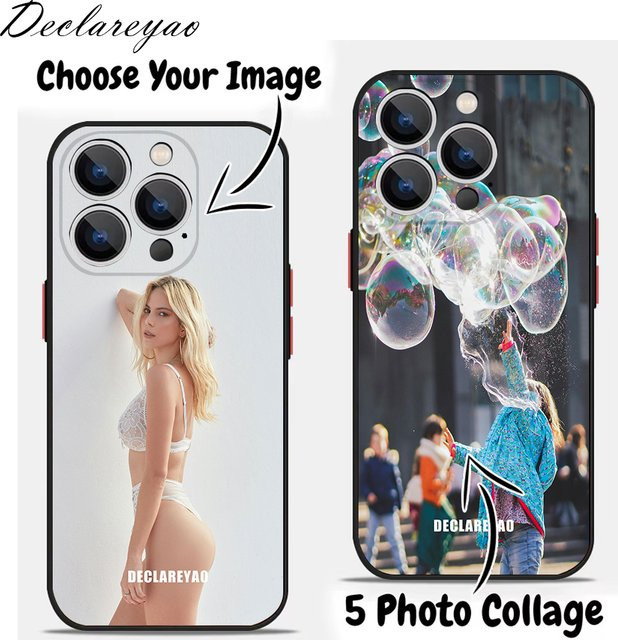 Personalisierte Acryl-Schutzhülle für Apple iPhone Modelle in Schwarz und Transparent - Bild 1