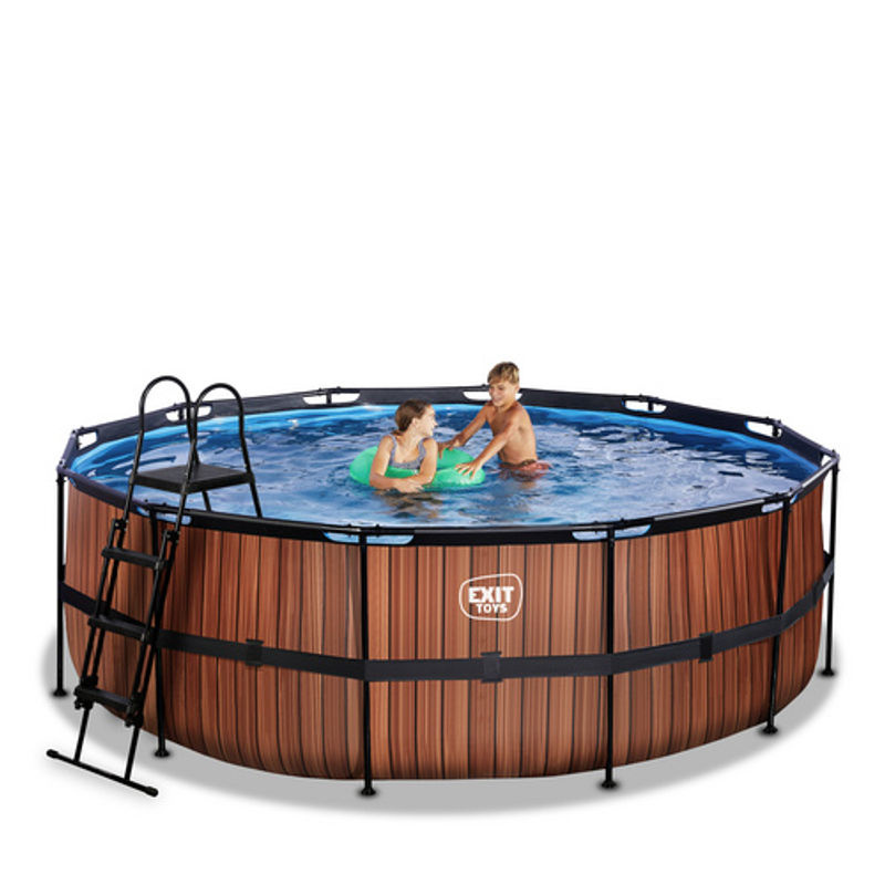 EXIT Toys Wood Pool mit Durchmesser: 427 cm in Braun - Bild 3