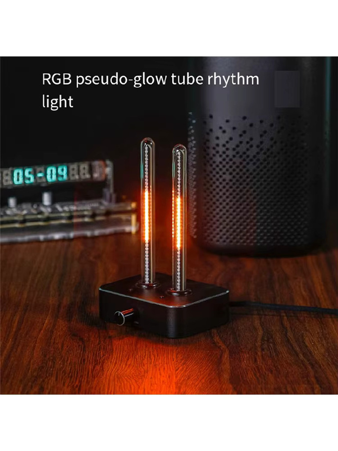 ABNL Retro Pseudo-Nixie Tube IN9 Elektronische Röhre Musik Spektrum Meter Desktop Ornament in Schwarz - Bild 3