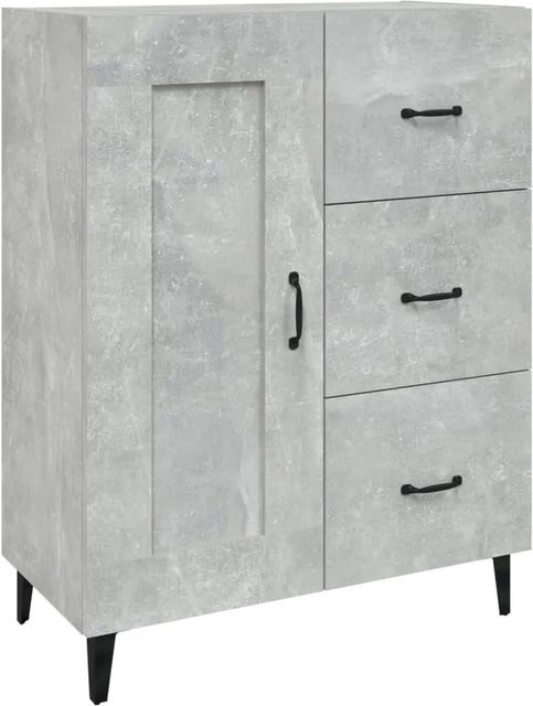 vidaXL Sideboard Betongrau aus Holzwerkstoff und Eisen, B/T/H: 69,5 x 34,0 x 90,0 cm - Bild 1