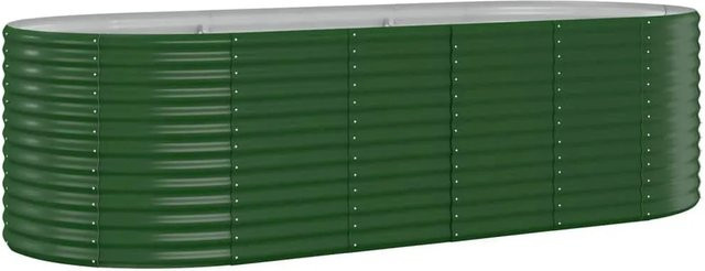 vidaXL Hochbeet aus verzinktem Stahl in Grün, B/T/H: 249 x 100 x 68 cm - Bild 1