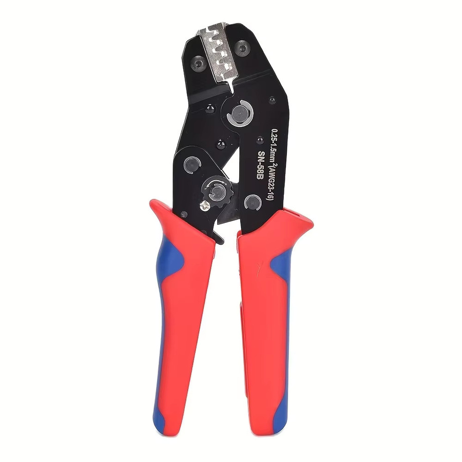 SN-58B Draht-Ratschen-Crimpzange für Dupont Jumper Wire Terminals, Rot, 0,25–1,5 mm2 AWG23–16 - Bild 3