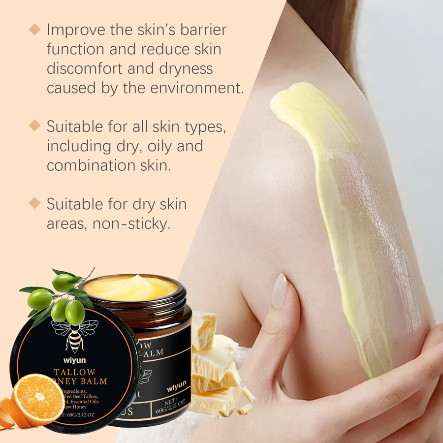 WIYUN Tallow Honey Cream Glow Feuchtigkeitslotion für Gesicht und Körper, Unisex - Bild 2