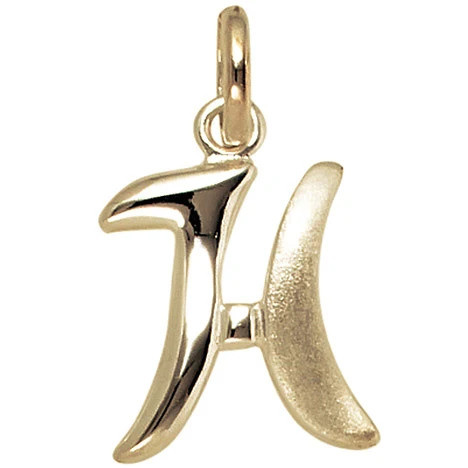 Colfem Anhänger Buchstabe H, 375 Gelbgold, Unisex - Bild 1