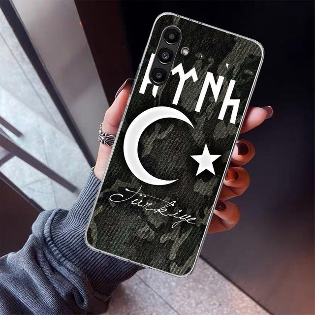 Handyhülle mit türkischer Flagge für Samsung Galaxy A15 A14 A13 A16 A17 A23 A24 A25 A26 A33 A34 A35 A36 A37 A53 A54 A55 A56 A57 in Multicolor - Bild 1