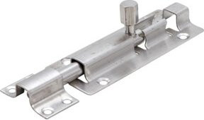 BGS Do it yourself Bolzenriegel 88081 aus Edelstahl in Silber, Zusatzschloss für Türen - Bild 1