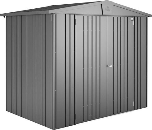 Biohort Gerätehaus Europa Gr. 3 aus Metall in Dunkelgrau-Metallic mit Satteldach und Doppeltür, B/H/T: 244 x 203 x 156 cm - Bild 3