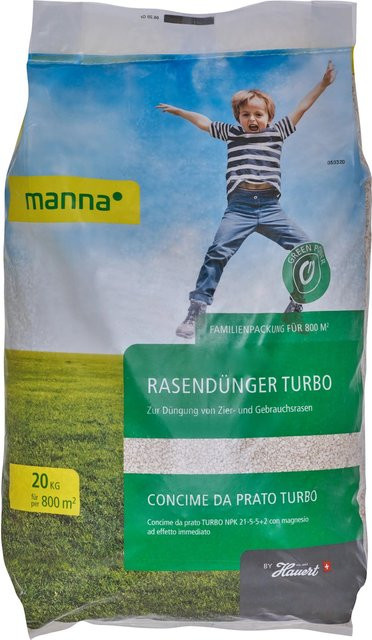 Manna Rasendünger Turbo für Zierrasen und Gebrauchsrasen, 20 kg - Bild 1