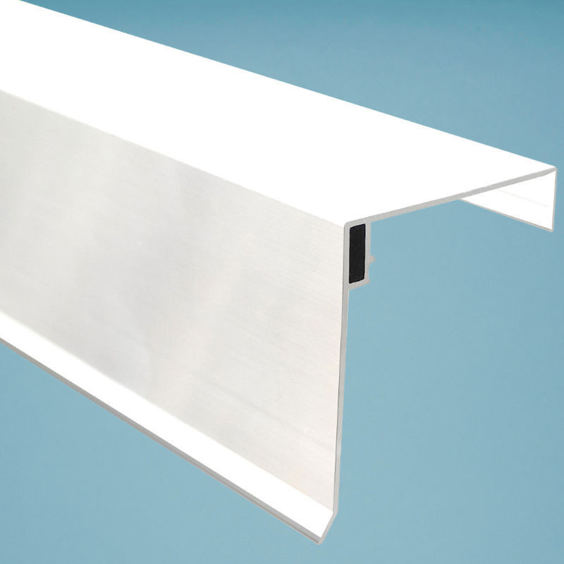 Scobalit Aluminium Zierklemmdeckel mit Wetterschenkel für 60 mm Randprofile in Weiß - Bild 1