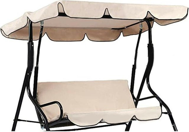 SHhengxi Ersatz-Überdachung für Schaukeln aus 210D Oxford Tuch, beige, B: 164 cm, T: 114 cm, H: 15 cm - Bild 1