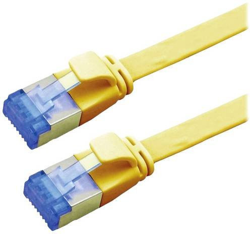 VALUE Patchkabel Kat.6A FTP extra-flach Ethernet LAN gelb, Länge: 2 m - Bild 1