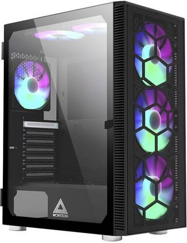 Montech X3 Glass Midi-Tower Gaming-Gehäuse Schwarz - Bild 1