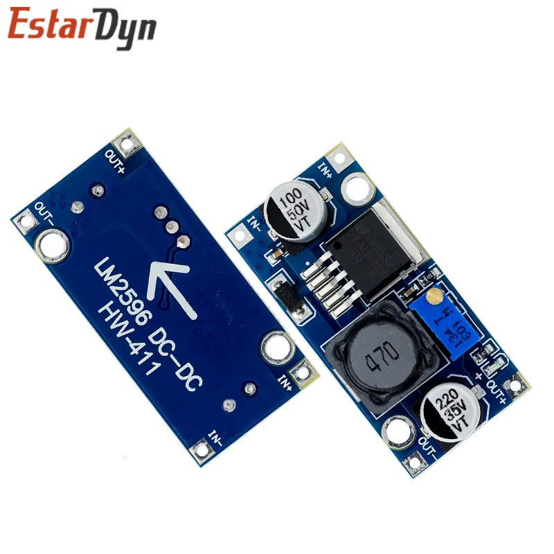 Estardyn LM2596 DC-DC Abwärtsstromrichter Modul, einstellbares Spannungsmodul 1,5 V-35 V, Farbe: Blau - Bild 1