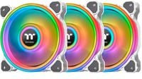 Thermaltake Riing Quad 12 RGB Radiator Fan TT Premium Edition Gehäuselüfter, 3er Pack, Multicolor, Weiß - Bild 1