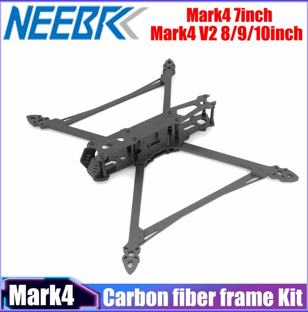 NeebRC Mark4 V2 Carbon Faser Kit, RC FPV Racing Drone Quadcopter, Schwarz - Bild 1