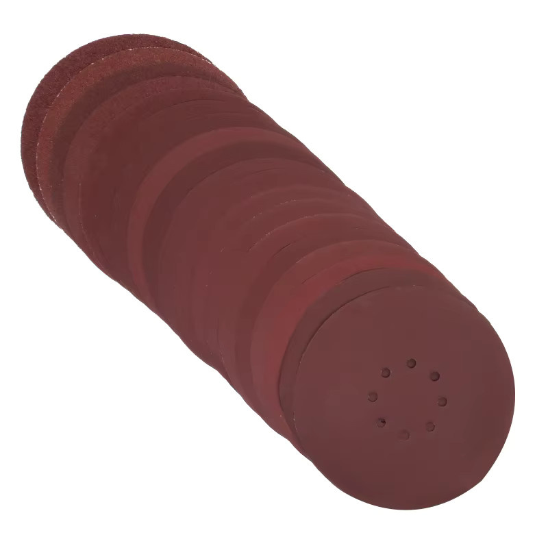 Vibratite Klett-Schleifscheiben Rot, 8-Loch Schleifpapier für Trockenbauschleifer und Holzmöbel, Durchmesser: 22,5 cm - Bild 6