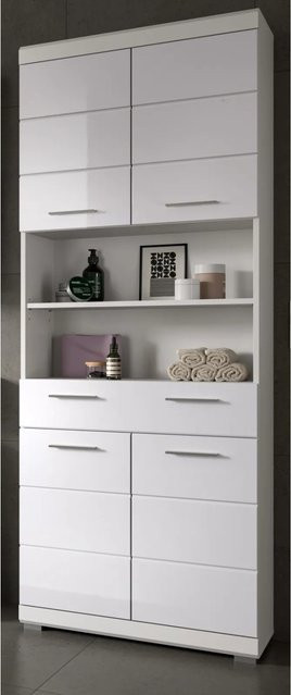 Inn.Furn Badezimmer Hochschrank Shawn in Weiß Hochglanz, B/H: 74 x 191 cm - Bild 1
