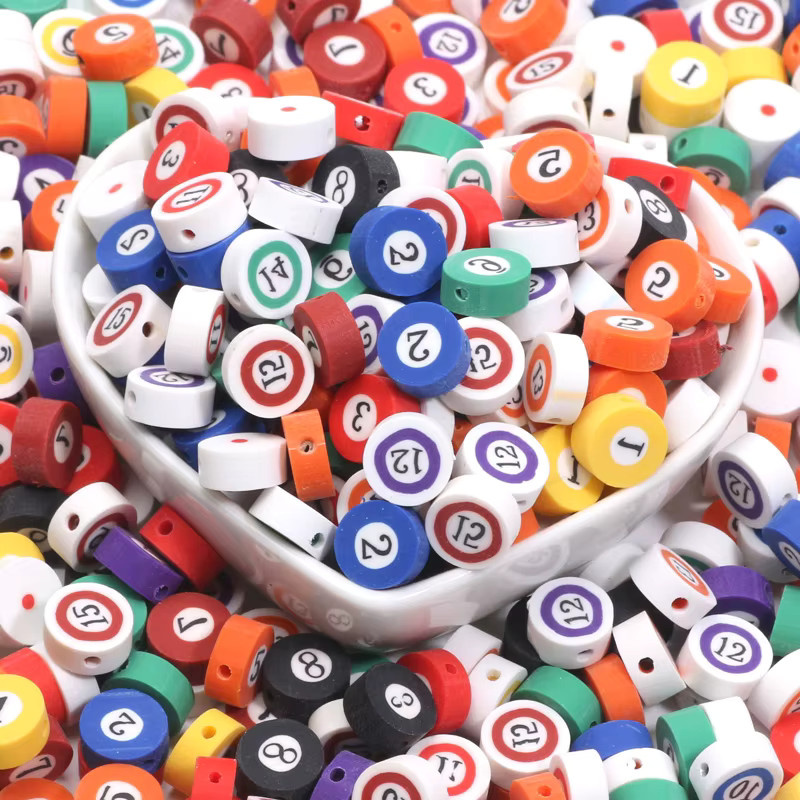 Laudsong Perlen, Polymer Clay, 10 mm, Mix, Spacer für Schmuckherstellung - Bild 5